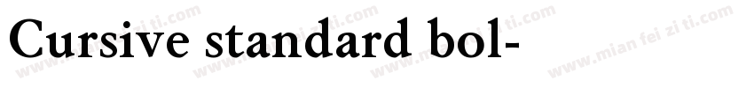 Cursive standard bol字体转换